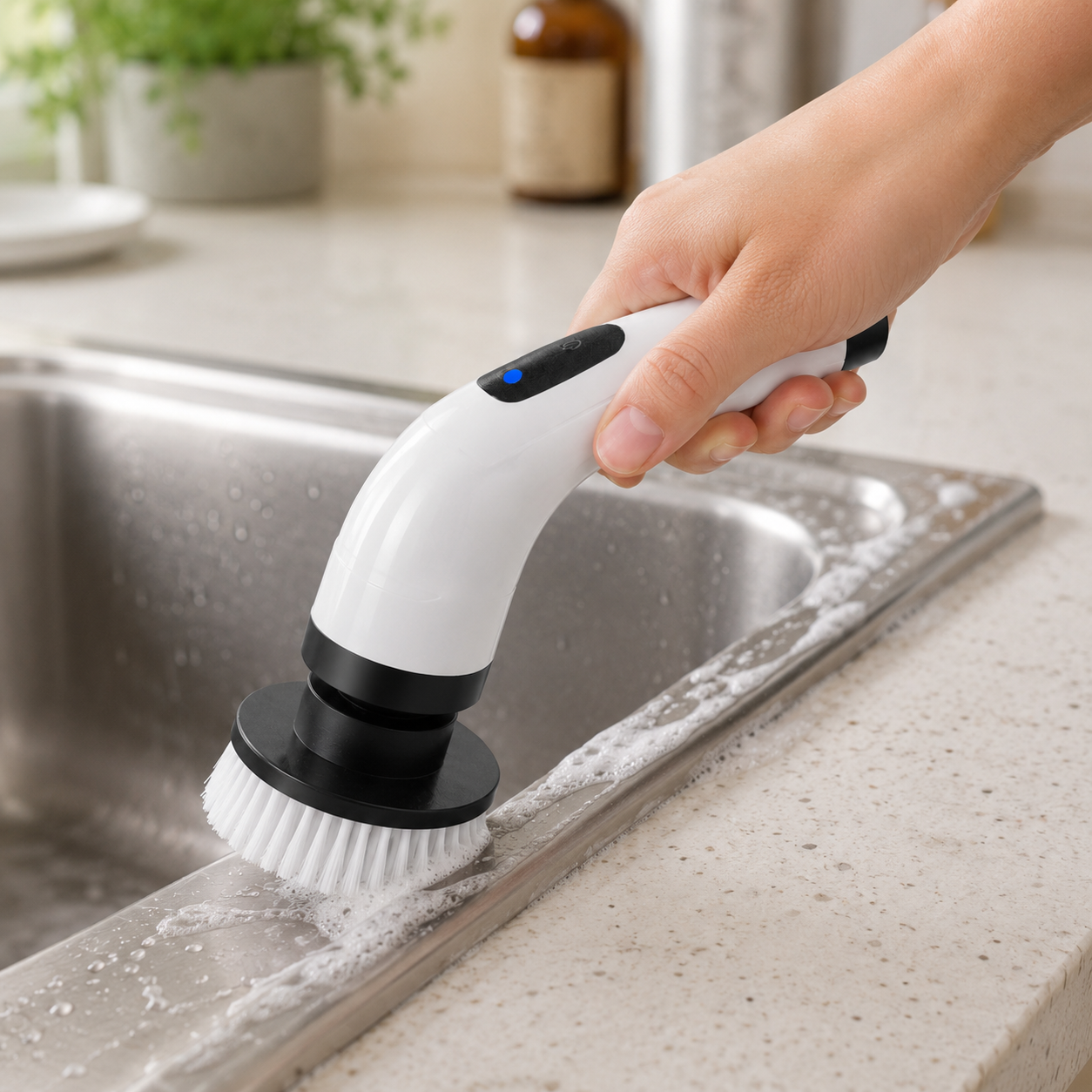Electric Cleaning Brush with Telescopic Handle