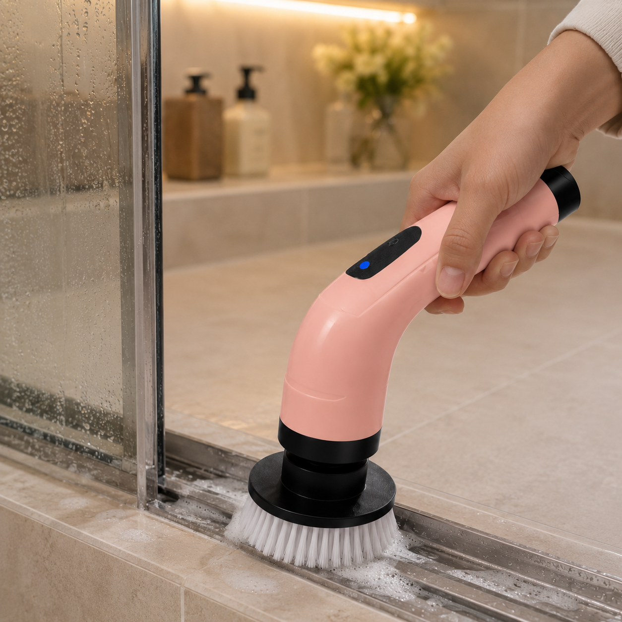 Electric Cleaning Brush with Telescopic Handle
