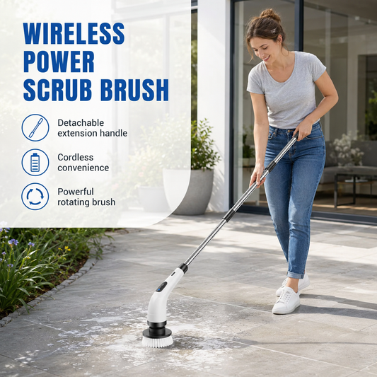 Electric Cleaning Brush with Telescopic Handle